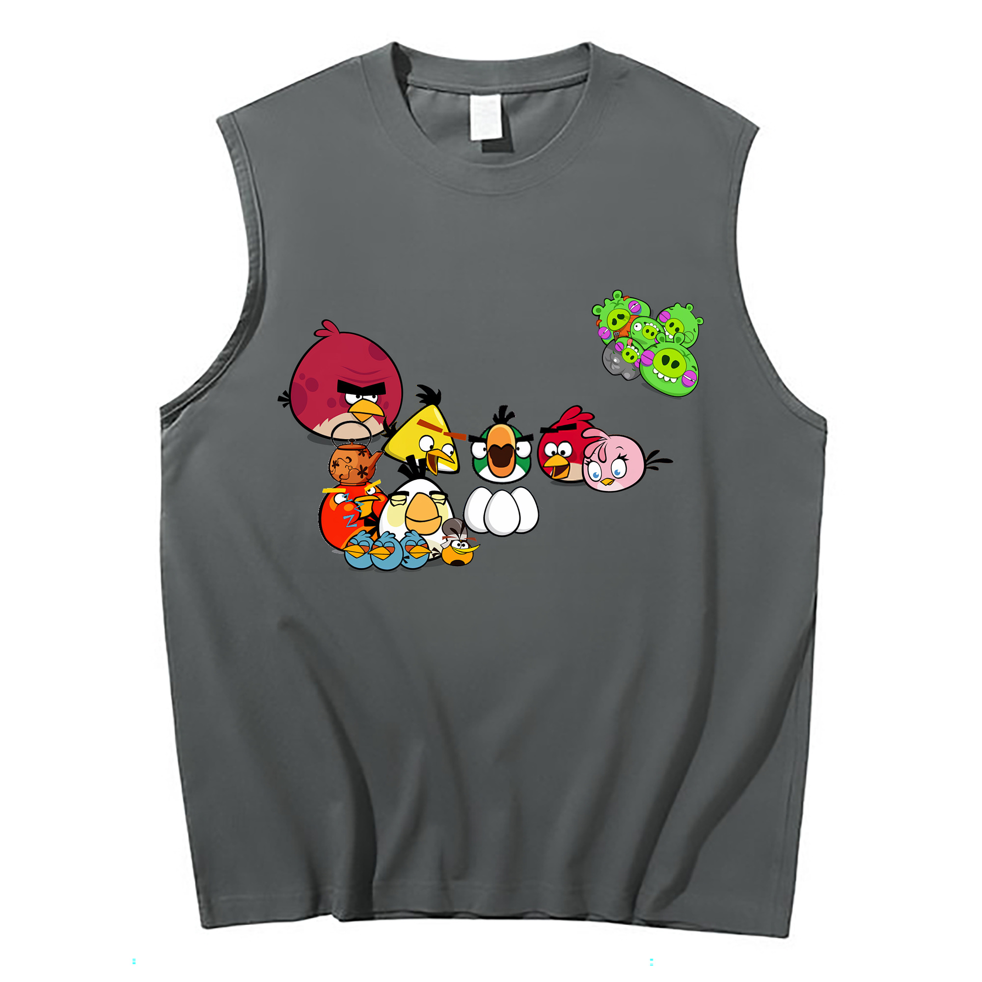 （画像用） Angry Birds アングリーバード コットン100％タンクトップ（フロントプリント）